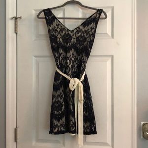 Small lace navy dress
